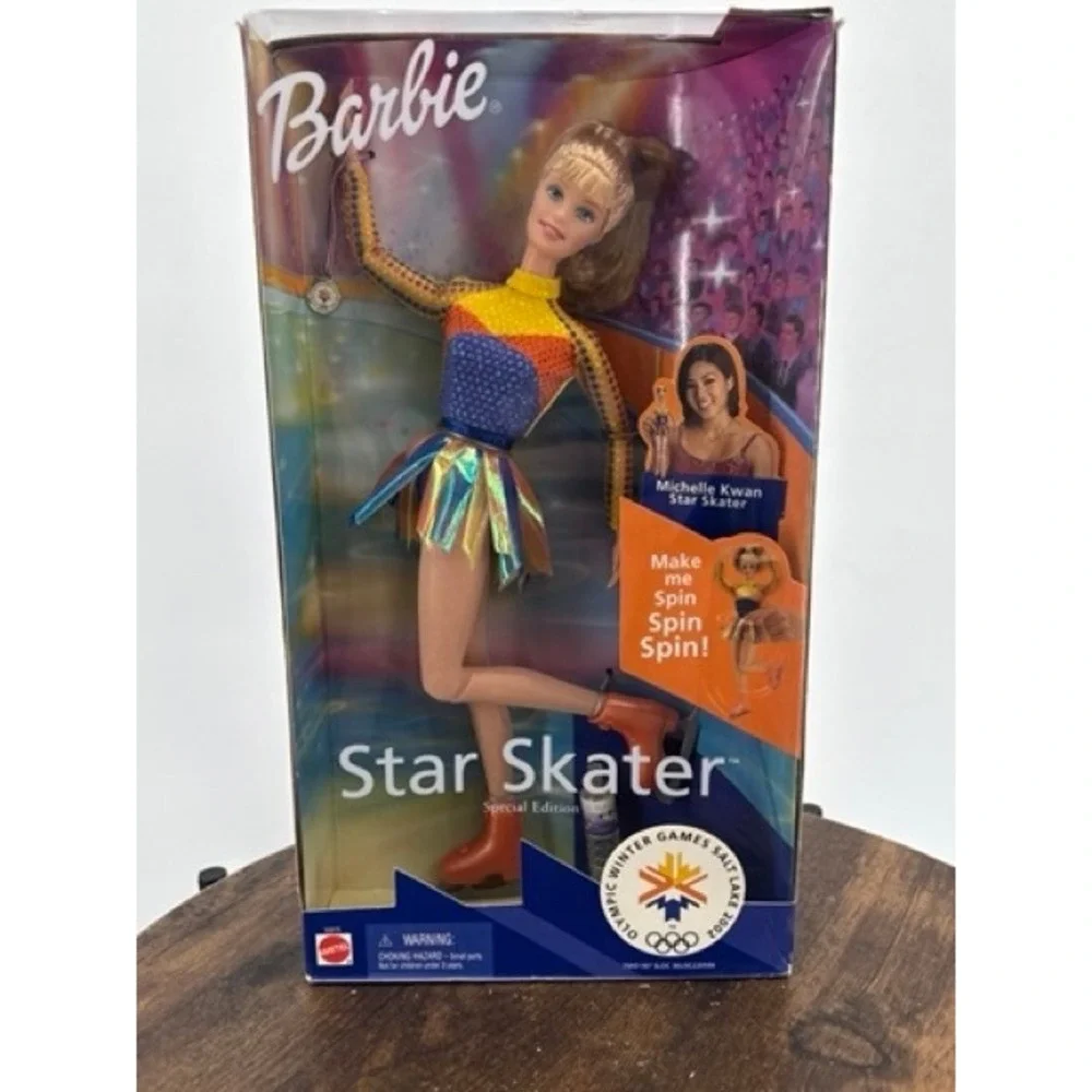 Vintage NEW Mattel Barbie Skater Michelle Kwan 2002 Salt Lake Winter Olympics